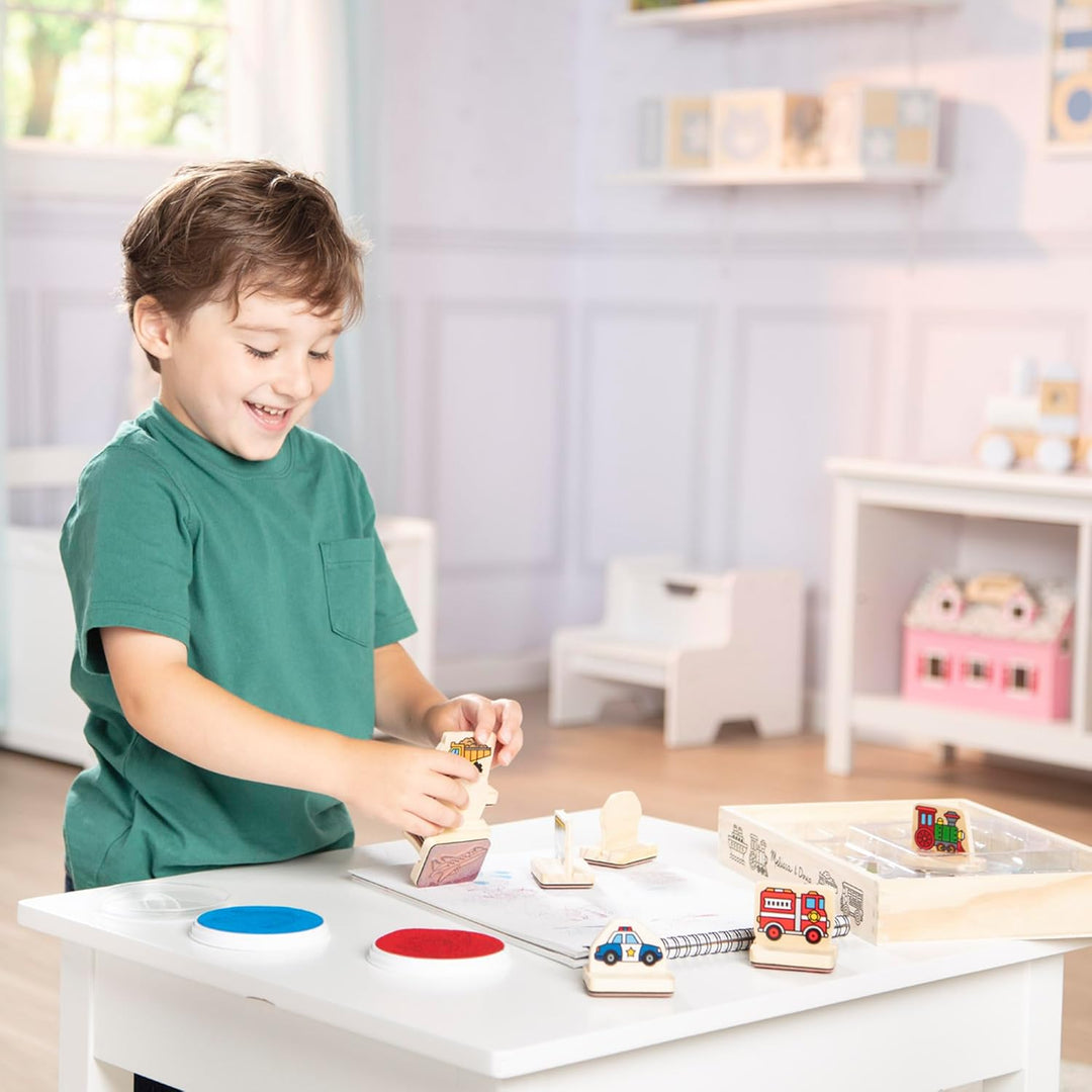 Melissa & Doug My First Wooden Stamp Set - Vehicles | Arts & Crafts | Stamp Sets & Stencils | 4+ | G