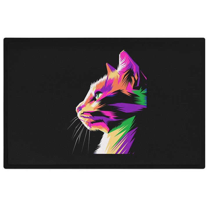 Trendation - Lustige Katzen Fussmatte Polygon Grafiken Katzenbesitzerin Humor Fussmatte 60x40 cm