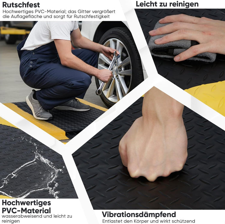 MYOYAY Anti-Ermüdungsmatte 60 × 90 cm Ergonomische Arbeitsmatte mit Noppen Design rutschfeste Stehma