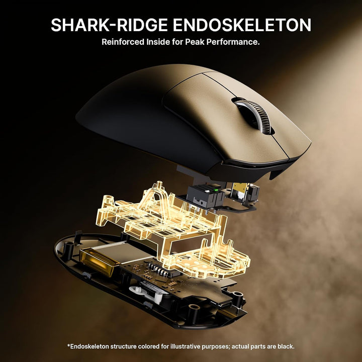 ATTACK SHARK V8 8000Hz Kabellose Gaming-Maus, Nordic 54L15 Chip, PAW3950MAX Sensor, 42000 DPI, 20000