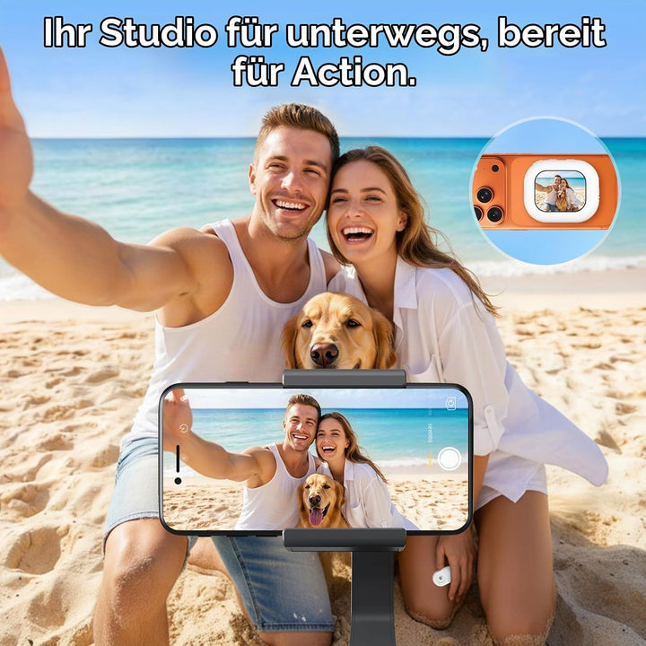 Handy Selfie Monitor für iPhone &amp; Android, 2,01" Smartphone Rückkamera Magnetisch Vlog Bildschirm mi