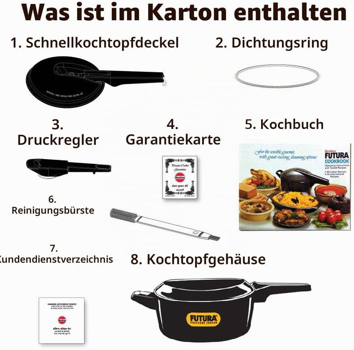 Hawkins Schnellkochtopf F45, 4 Liter, Schwarz 4 Litre, 4 Litre