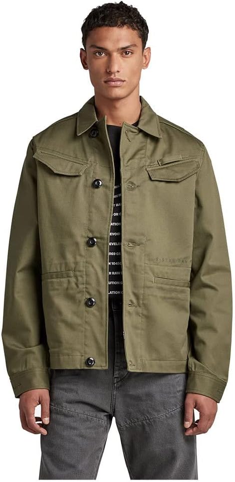 G-STAR RAW Herren Worker Overshirts L Grün (Shadow Olive D21445-c900-b230), L Grün (Shadow Olive D21