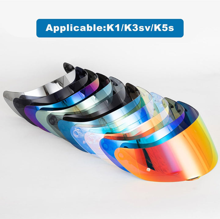 Motorradhelm Visier Kompatibel mit Agv K1 K3SV K5 Visier, Helmvisiere mit Anti-Beschlag-Film, Helm V