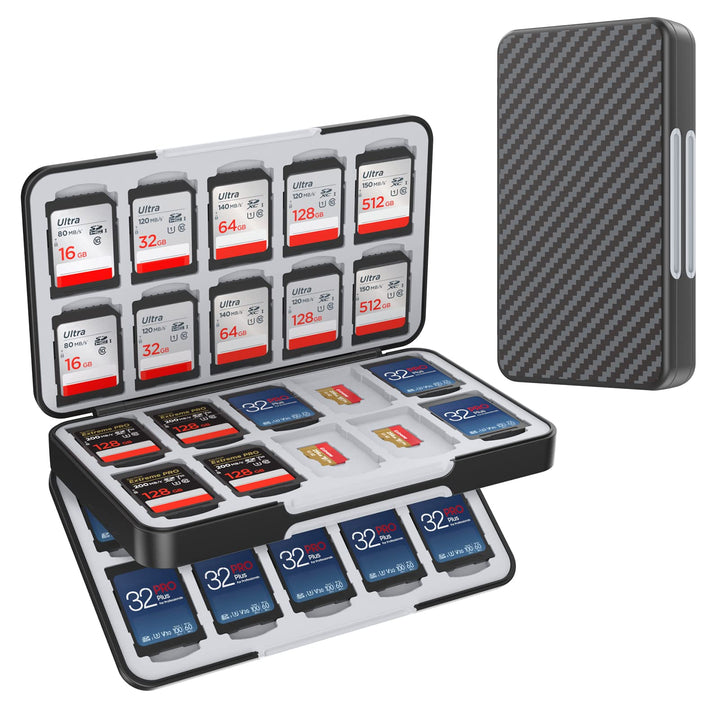 HEIYING Speicherkarten Etui für SD Karten und Micro SD Karten,tragbarer SD SDHC SDXC Micro SD Karten