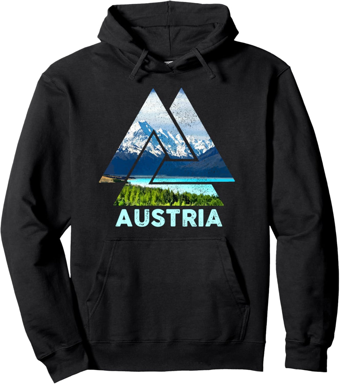 Austria Nature Vintage Austrian Outdoor Wandern Camping Pullover Hoodie