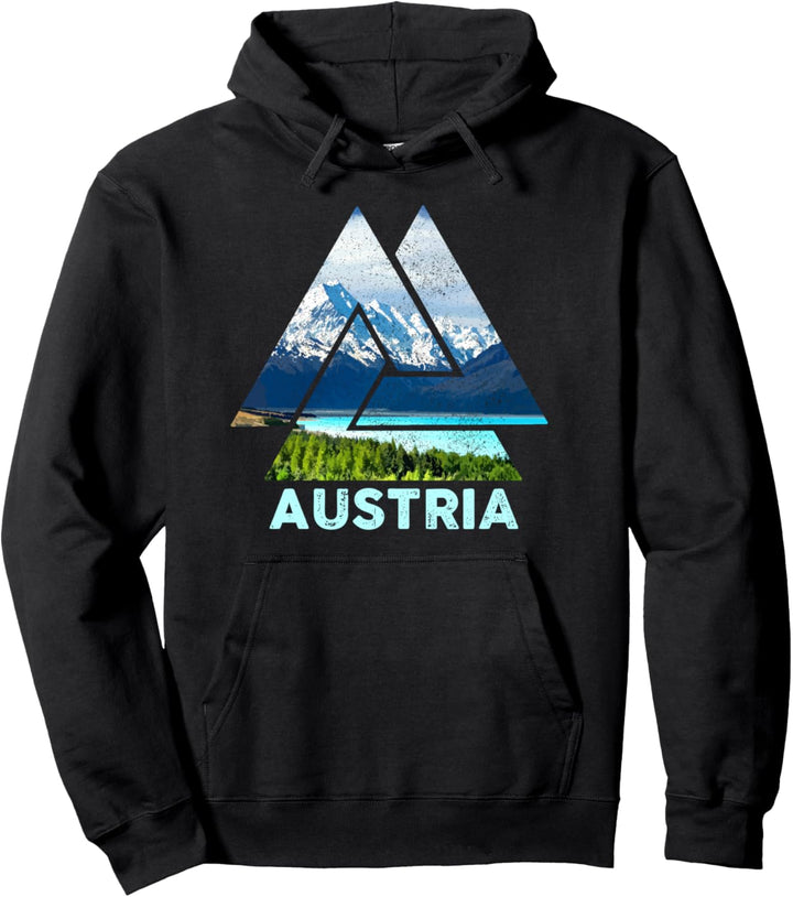 Austria Nature Vintage Austrian Outdoor Wandern Camping Pullover Hoodie