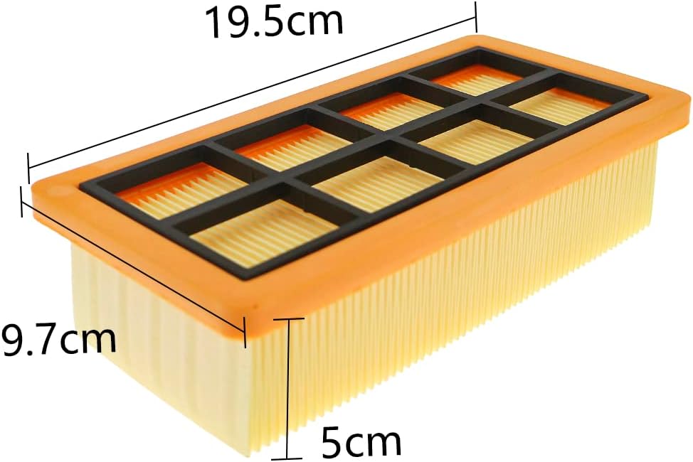 WuYan 2 Stück Flachfaltenfilter Für Kärcher AD 4 Premium Filter KFI 7420 Staubsaugerfilter für Kärch