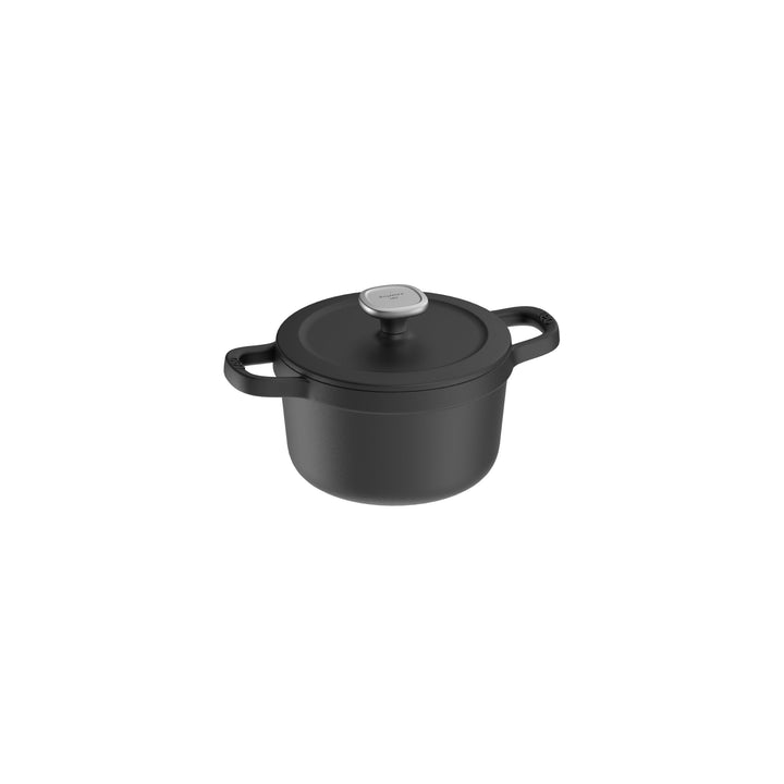 BergHOFF Leo Schmortopf mit Deckel, Gusseisen, 20 cm, Graphit Graphit 20 cm, Graphit 20 cm