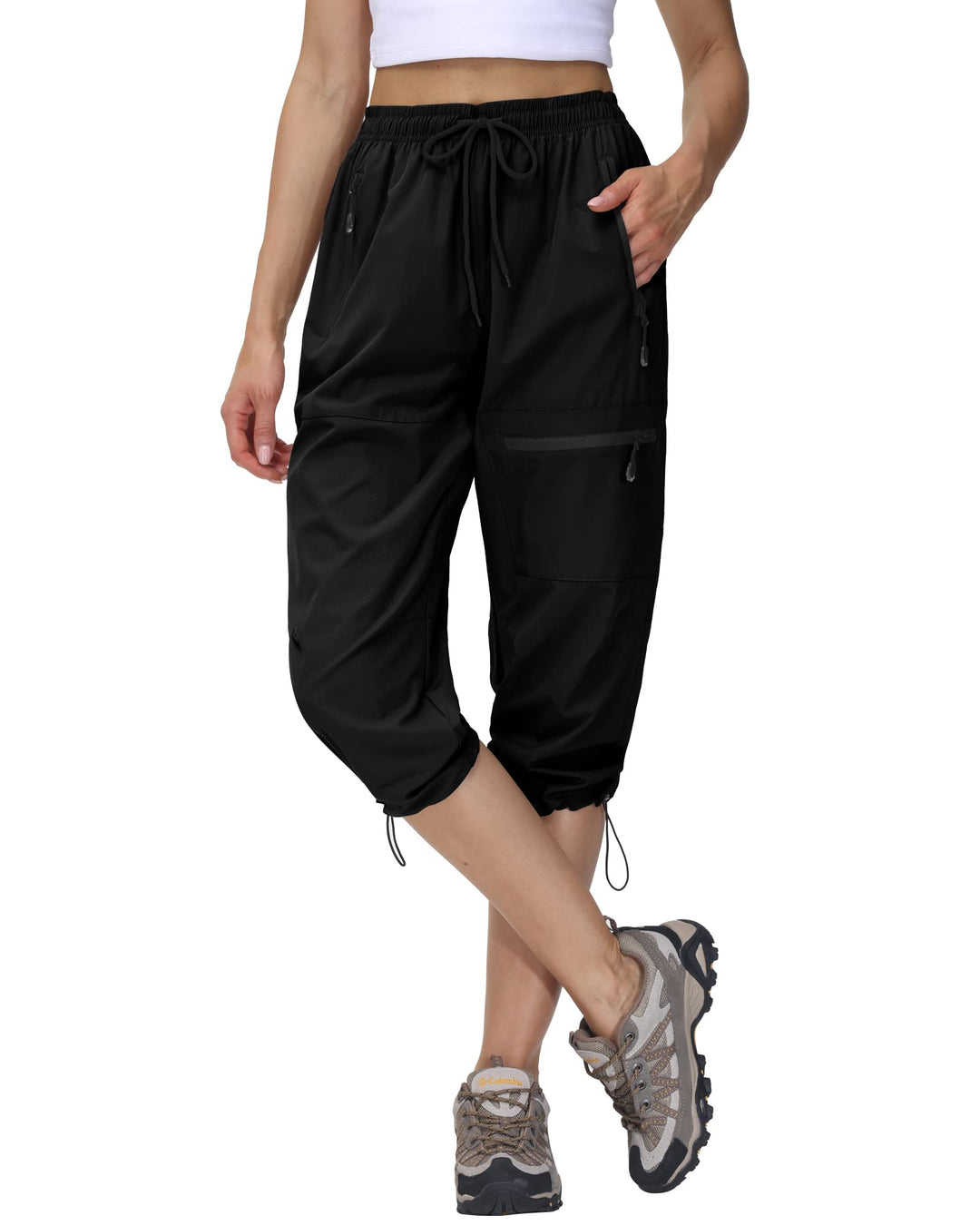 Butrends Wanderhose Damen schnelltrocknend Outdoorhose atmungsaktiv Anti-UV Cargohose Verschleissfes