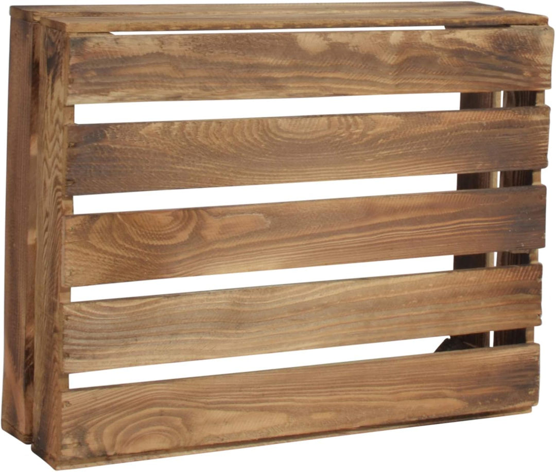 CHICCIE 3 Set Holzregal Schmalhanz 50x40x15cm - Geflammt 1x langes Regal Mit Langem Regal 3, Mit Lan