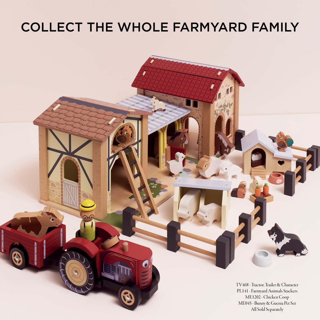 Le Toy Van – Pädagogische Bauernhof & Tiere-Sammlung aus Holz | Bauernhof-Spielset aus Holz | Für Mä