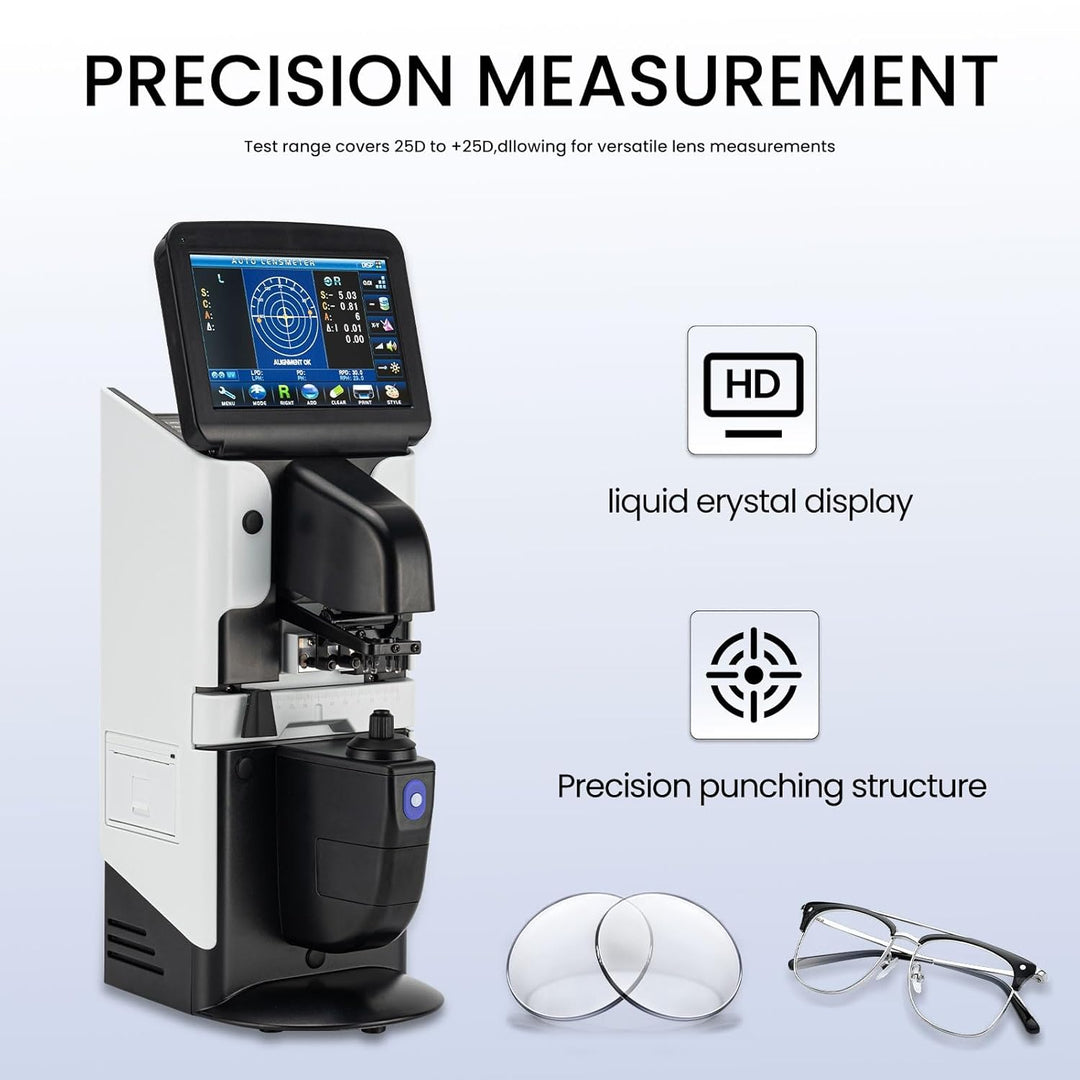 LCD Lensometer Fokimeter Objektiv Meter 7 Zoll Bildschirm Touchscreen Fokimeter New Digital Auto PD
