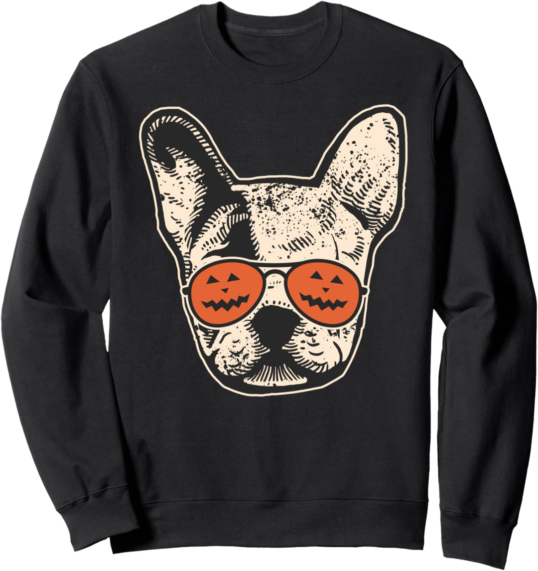 Sonnenbrille Frenchie in Kürbis – Französische Bulldogge Halloween Sweatshirt