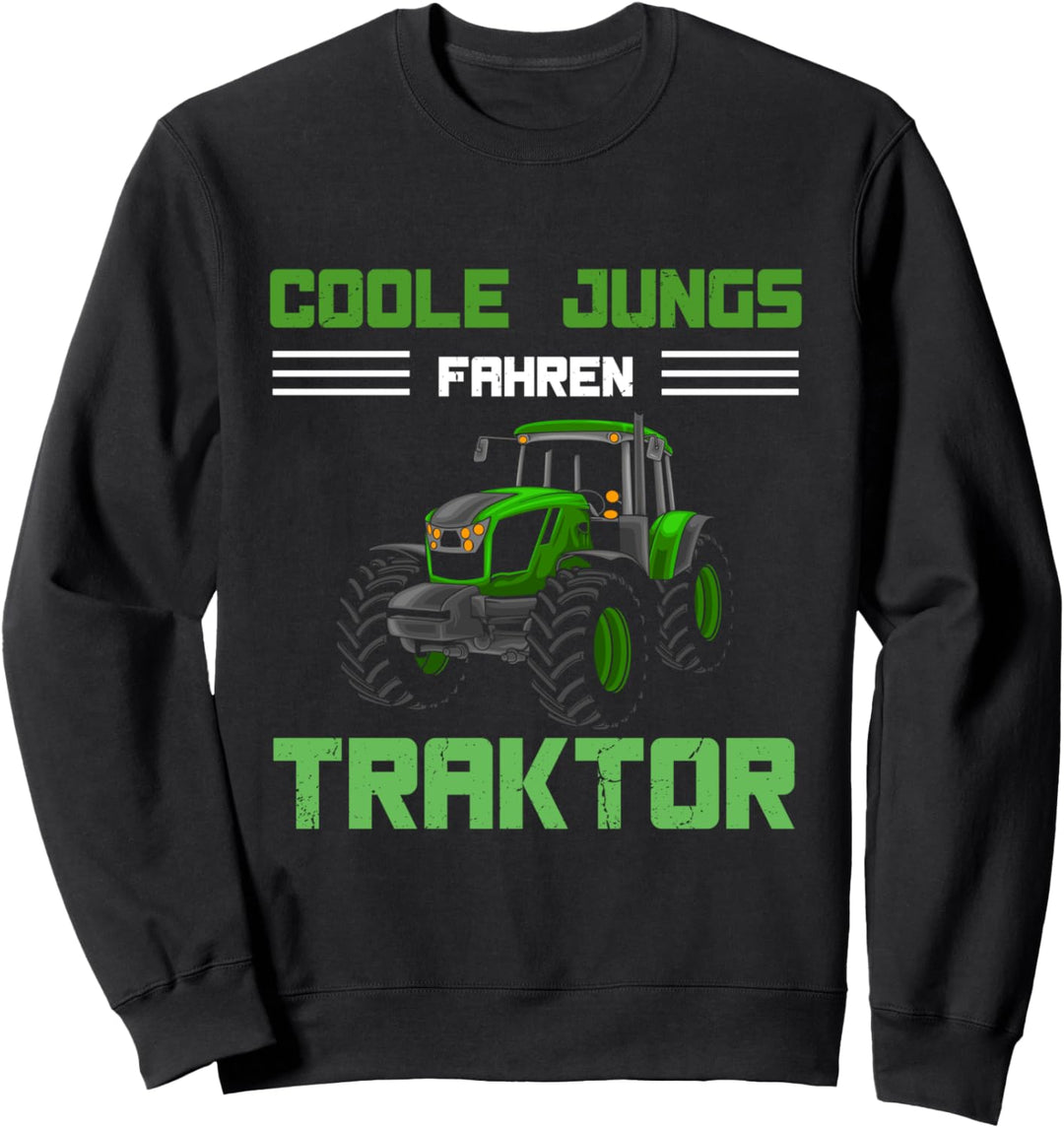 Trecker Kinder Jungen Coole Jungs fahren Traktor - Geschenk Sweatshirt
