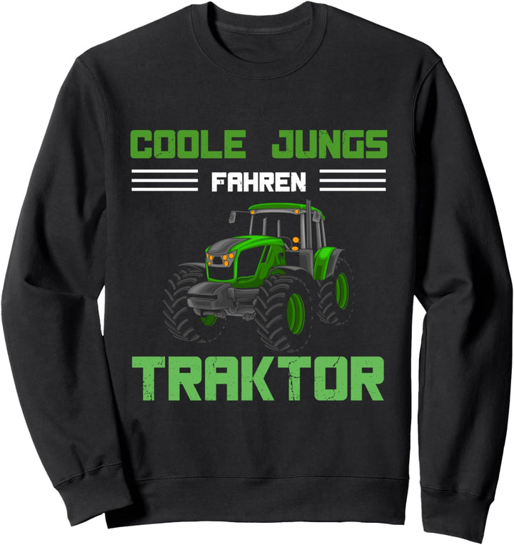 Trecker Kinder Jungen Coole Jungs fahren Traktor - Geschenk Sweatshirt