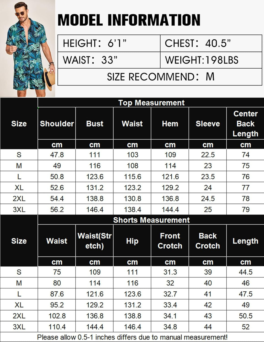 COOFANDY Herren Hemd Kurzarm Sommerhemd Floral Hawaiihemd Flamingo Party Hemden und Shorts Set Stran