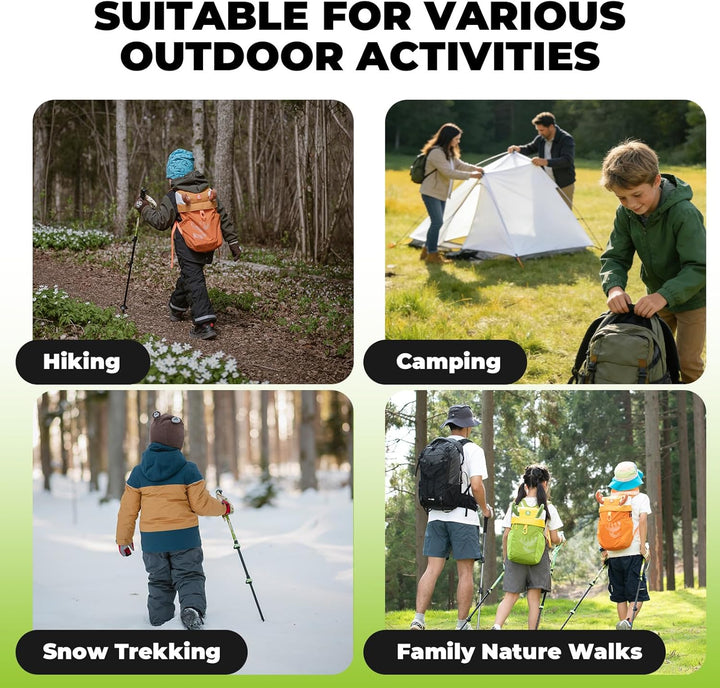 Wanderstöcke Kinder, 51–100 cm verstellbar Trekkingstöcke, 6061 Aluminium Ultraleichte Walking Stöck