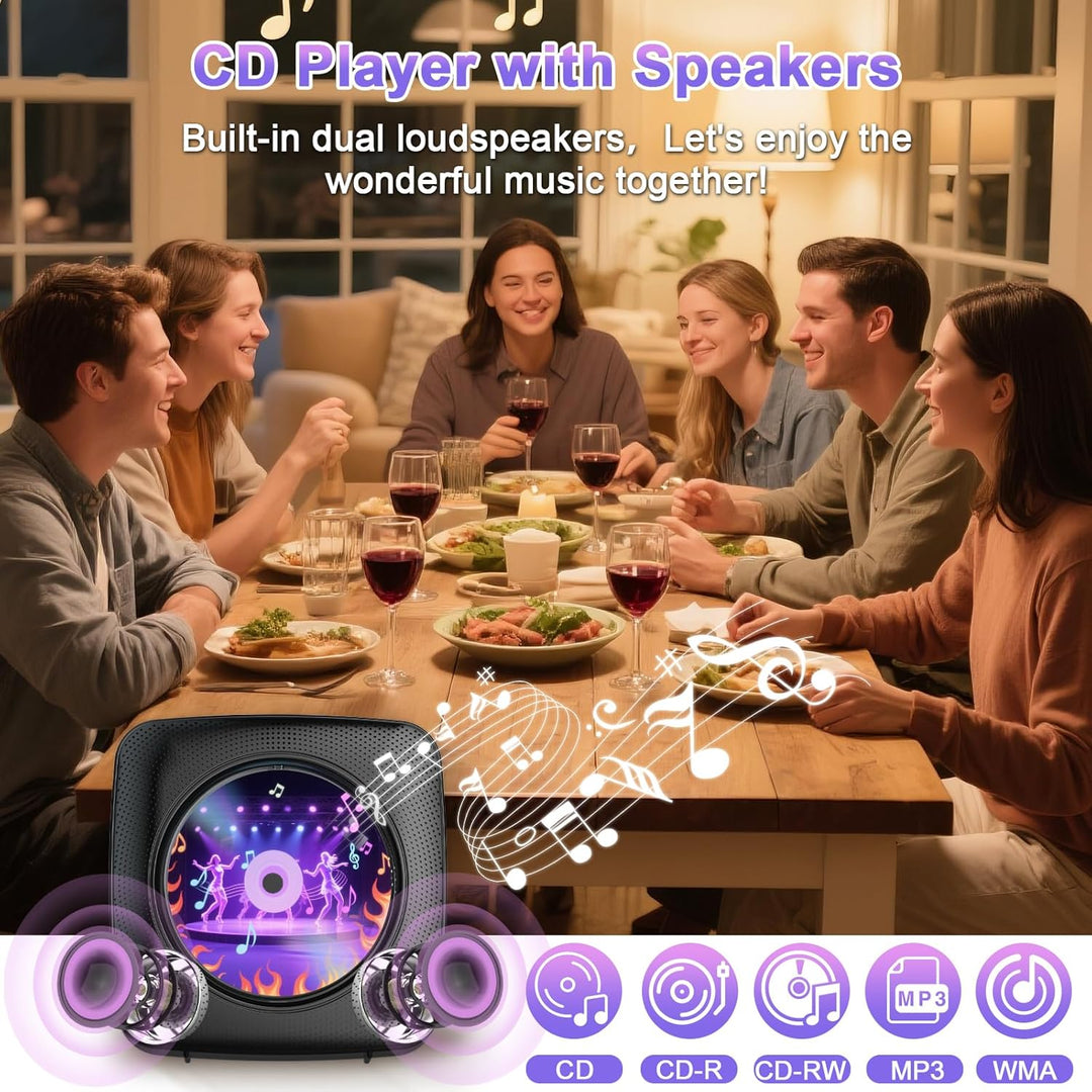 Gueray Tragbarer CD Player Tragbar : Radio CD Players Kinder CD-Player Discman mit 1800mAh Akku Laut