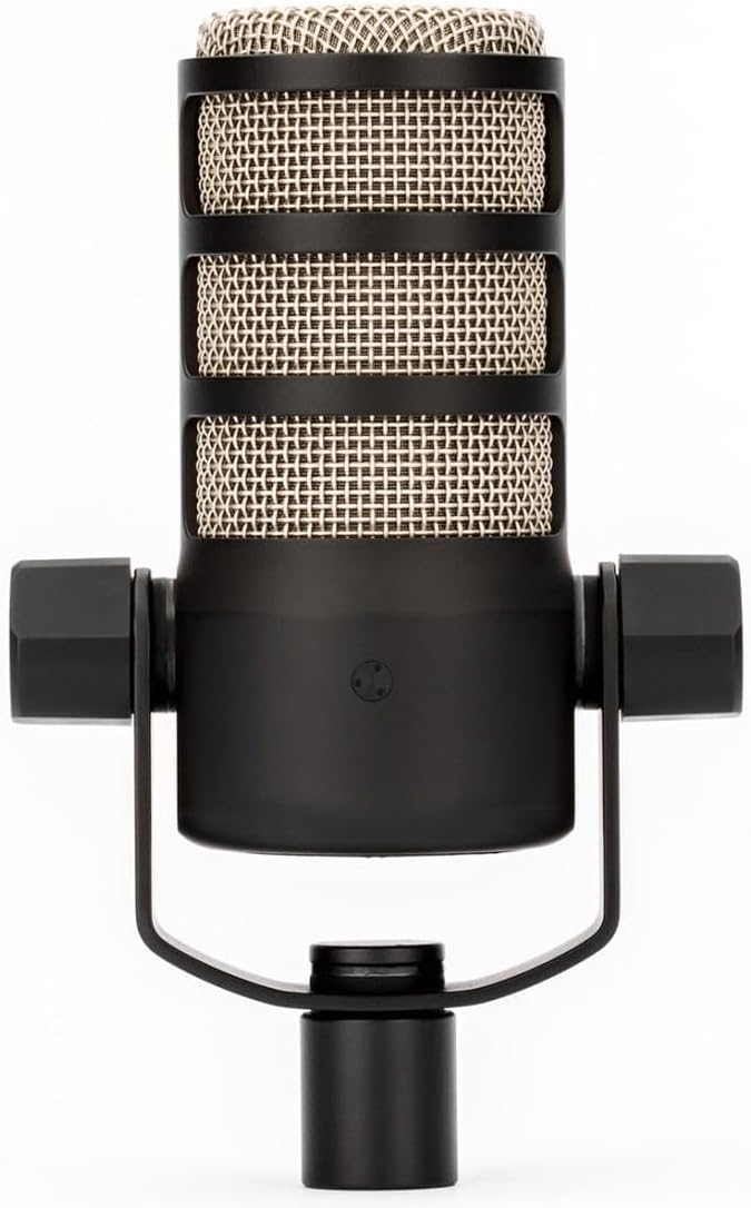 Rode Podmic Podcast-Mikrofon + keepdrum MS138 Gelenkarm-Stativ Weiss PodMic Schwarz/ Weiss, PodMic S