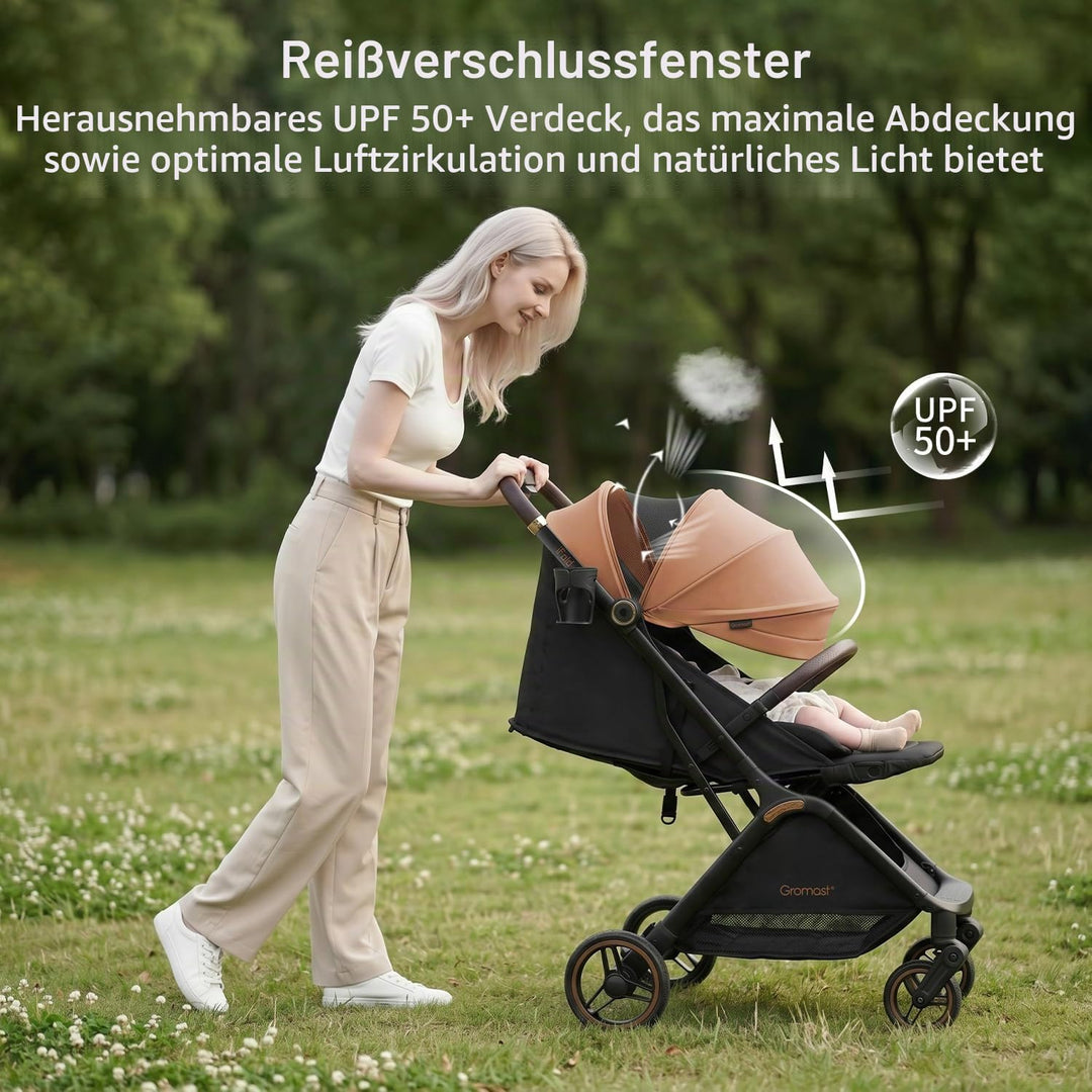 Gravity faltbarer Baby-Kinderwagen, Tragbarer Reise-Kleinkindbuggy Mit Verstellbarer Rückenlehne &amp; S