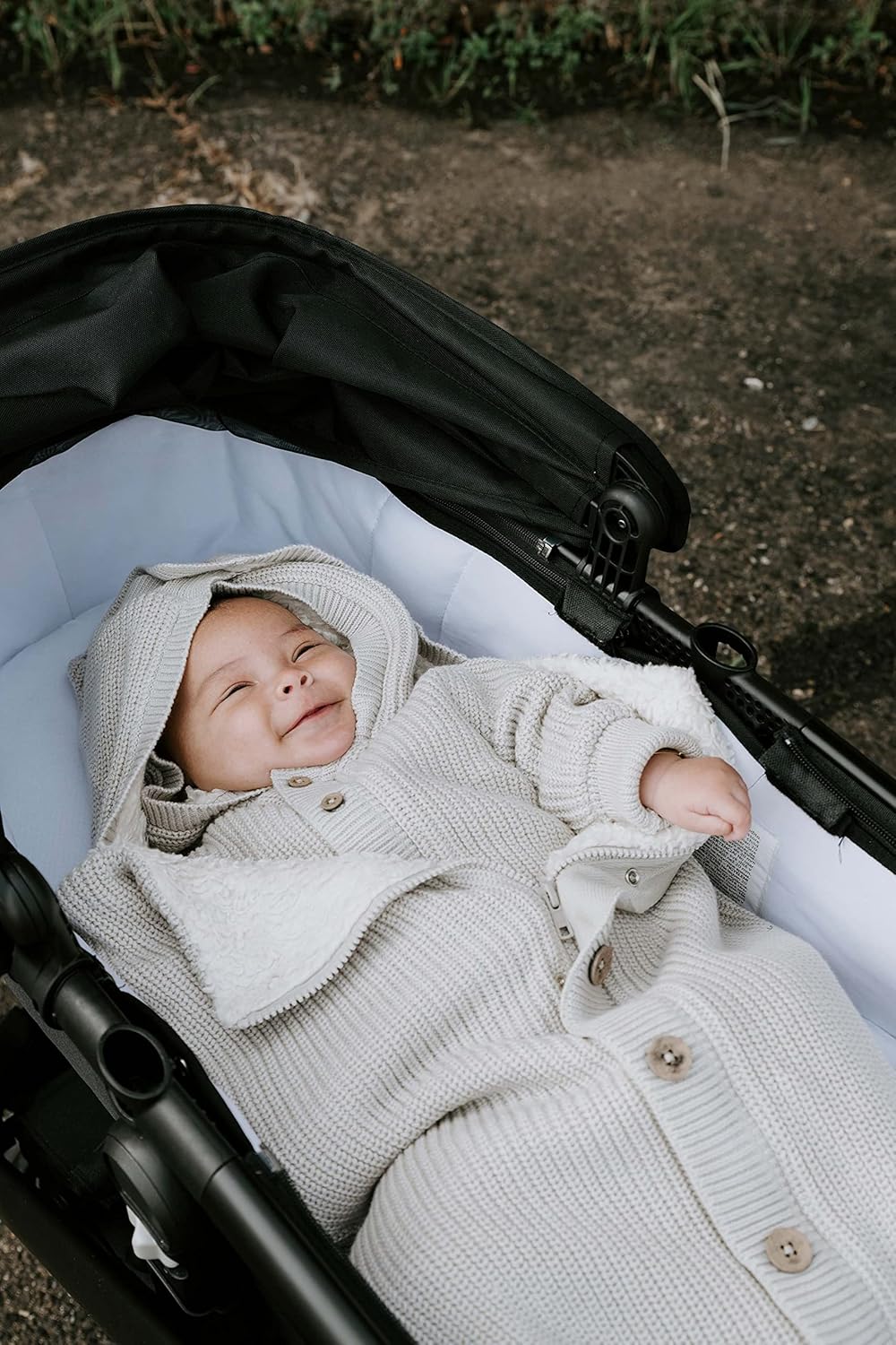 Baby's Only - Soul Kapuzenjacke Baby - Teddyfutter - Strickjacke für Jungen and Mädchen - 100% Bio-B