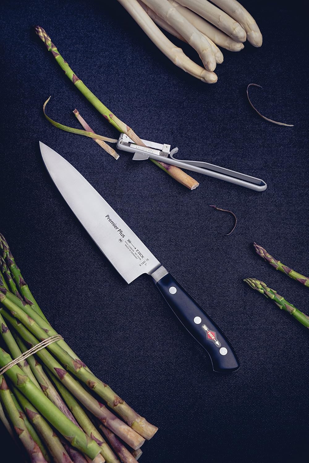 F. DICK Messerset, Premier Plus Eurasia (Gyuutoo Messer, Santoku, Officemesser, X50CrMoV15 Stahl, ni