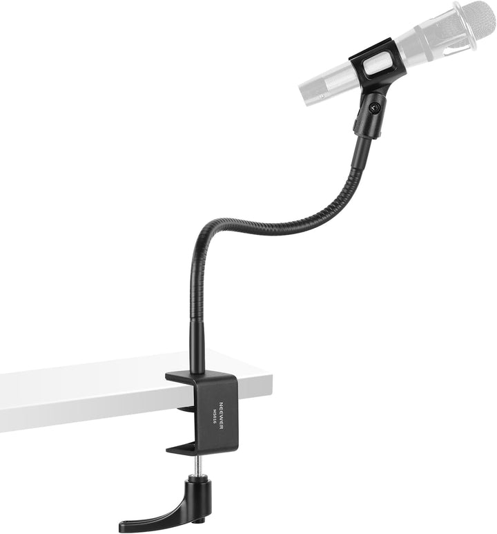 NEEWER Mikrofonständer Tisch mit flexiblem Arm, Microphone Halterung mit Tischklemme Mount und Clip