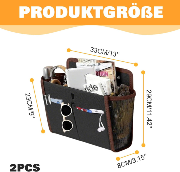 TWSOUL 2 Stück Wohnwagentür Organizer, Hängeorganizer, Schwarz Wandtasche, Hängende Aufbewahrungstas
