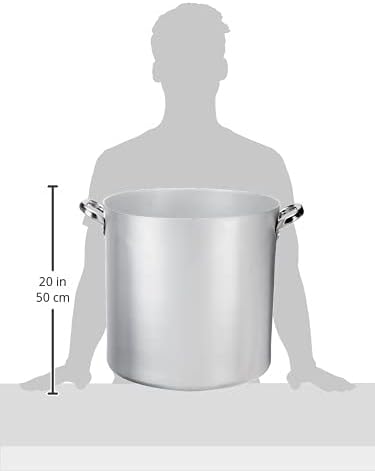 Pentole Agnelli ALMA10340 Hochtopf mit Zwei Griffen Edelstahl, professionelles Aluminium 3 mm, 46,5