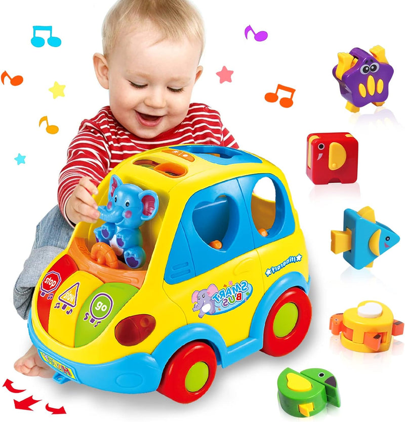 Baby Spielzeug ab 1 Jahr Mädchen Junge Form Sortieren Bus Babyspielzeug ab 6 8 9 10 12 18 Monate Kin