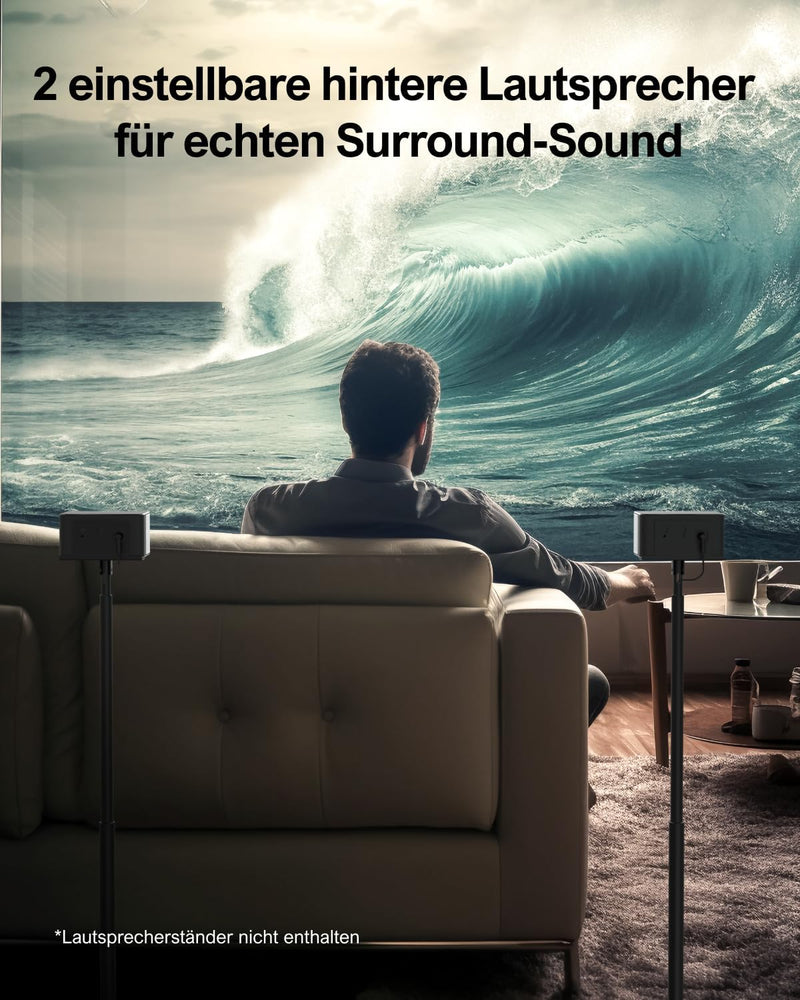 ULTIMEA 5.1 Surround Soundbar, 3D Surround Sound System, Soundbar für TV Geräte mit Subwoofer und Re