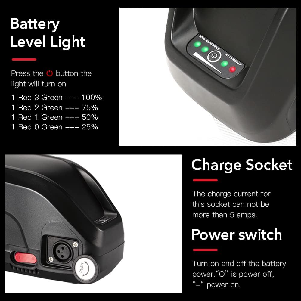 SEASON 36V 48V 52V Ebike Akku Hailong 13-20Ah Ebike Batterie passt für Elektrofahrrad 1000W / 750W /