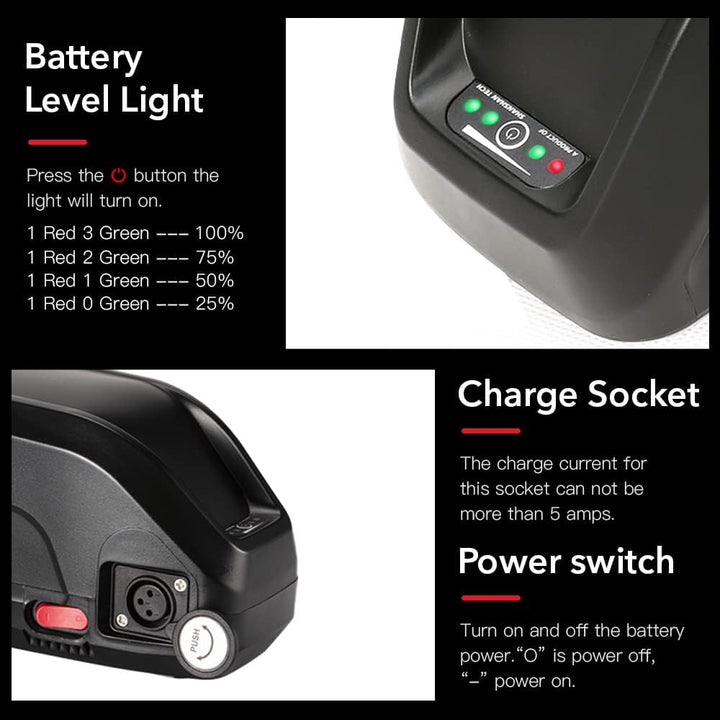 SEASON 36V 48V 52V Ebike Akku Hailong 13-20Ah Ebike Batterie passt für Elektrofahrrad 1000W / 750W /