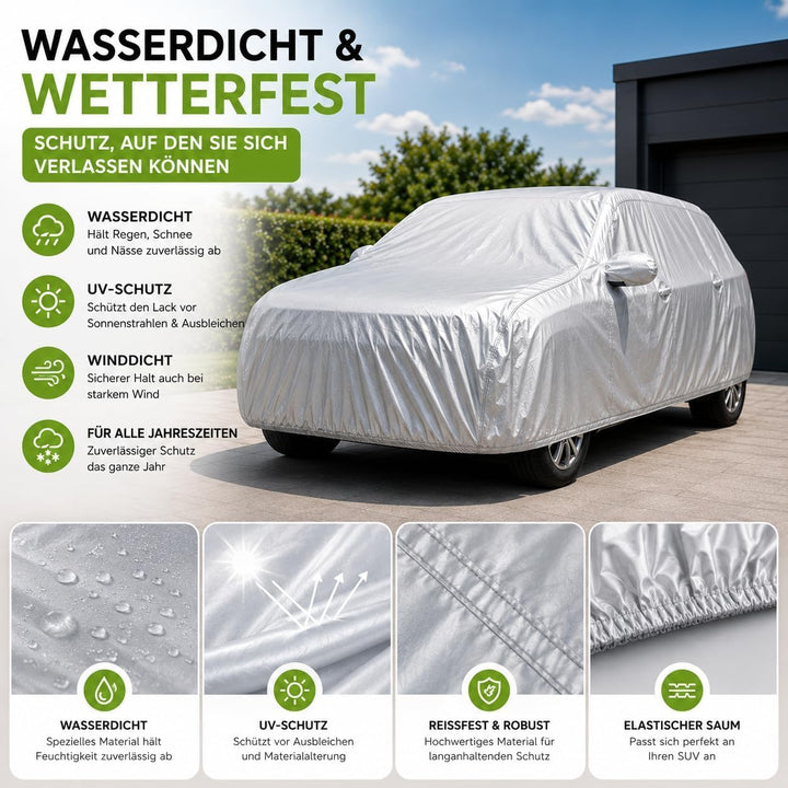 Autogadget® XXL SUV Auto Abdeckplane - Autoabdeckung &amp; universale Autoschutzhülle - Abdeckung - Car
