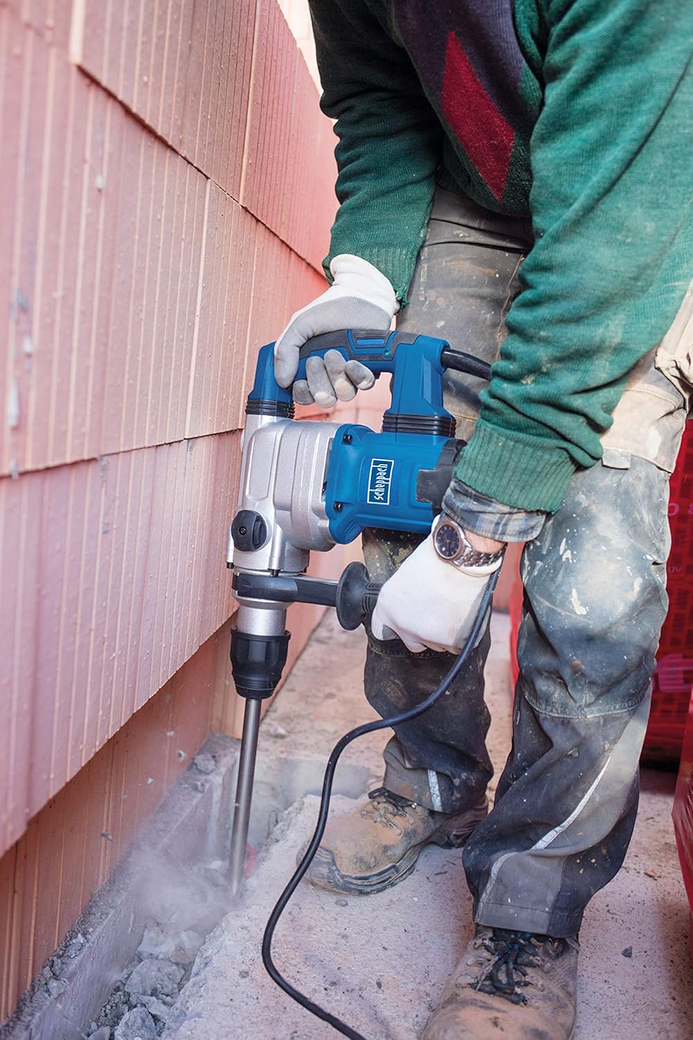 Scheppach Bohrhammer DH1200Max (Schlaghammer mit 1050 W, 9 Joule, SDS max Aufnahme, Drehzahl 480 min