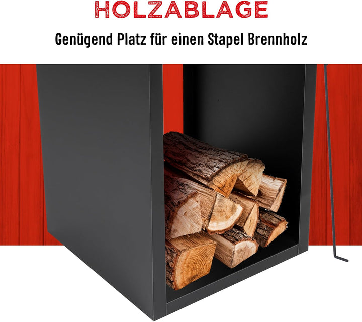 BBQ Collection Feuerkorb, Aluminium, Schwarz, One Size