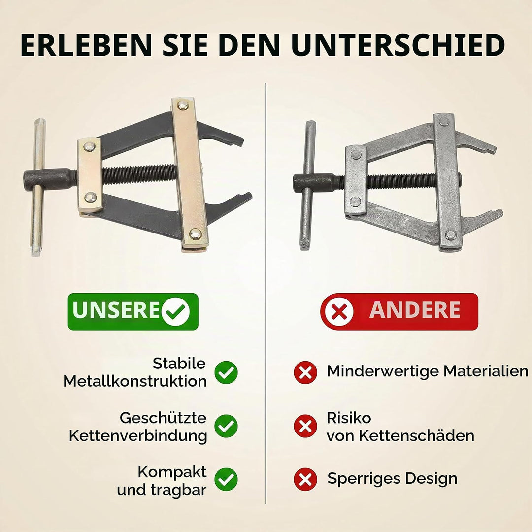 Rollenketten-Verbindungsabzieher, Metall-Rollenkettenhalter-Werkzeug für Motorrad, Fahrrad, ATV, Kar