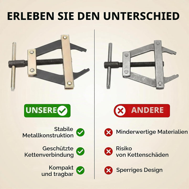 Rollenketten-Verbindungsabzieher, Metall-Rollenkettenhalter-Werkzeug für Motorrad, Fahrrad, ATV, Kar