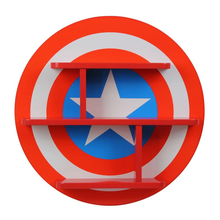 Disney Captain America 3 Tier, Wall Shelf with Storage for Kids