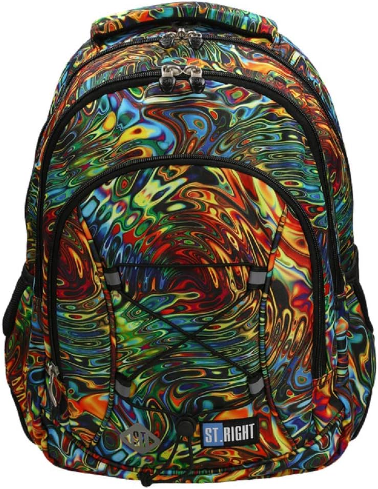Abstraction Grosser Rucksack 43 x 32 x 23 cm für die Grundschule, mittelgross, für Jungen und Mädche