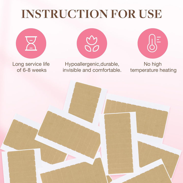 GOO GOO Hair Extensions Tape Tabs Double Sided Adhesive Replacement Professional Strong No-Residue T