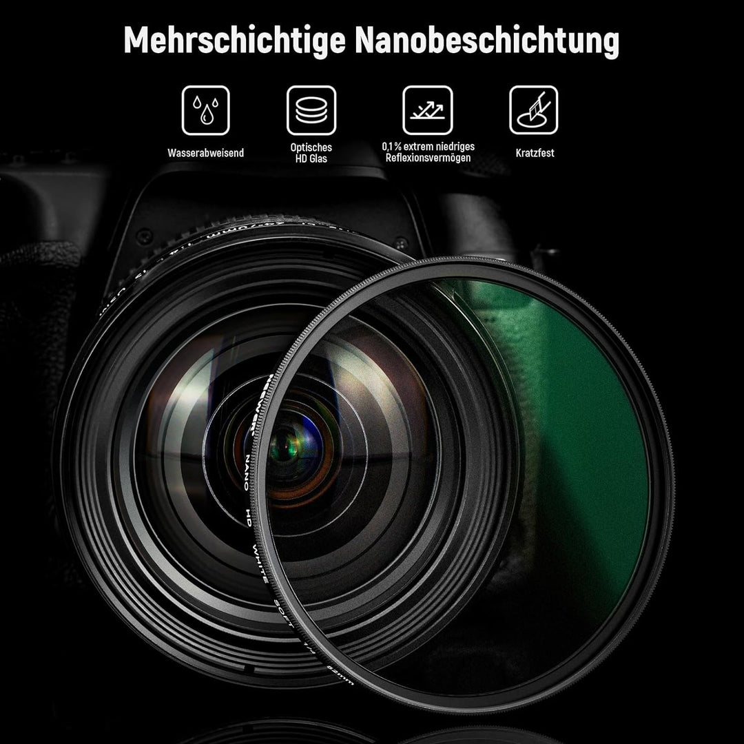 NEEWER 52mm weicher weisser Diffusion 1/4 Filter Weisse Diffusion Träumerischer Kinoeffekt, ultradün
