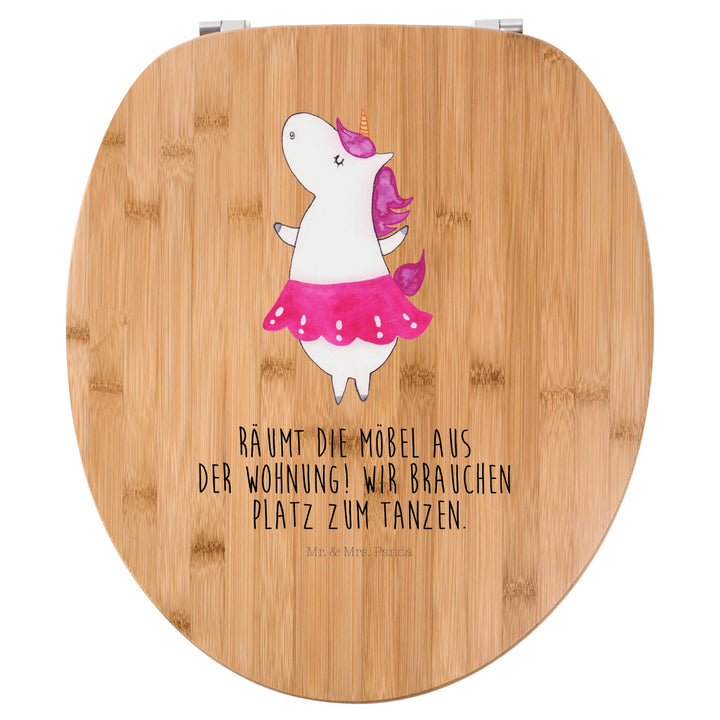 Mr. & Mrs. Panda Motiv WC Sitz Einhorn Ballerina - Geschenk, Geburtstag, Tänzerin, Einhorn Deko, Toi