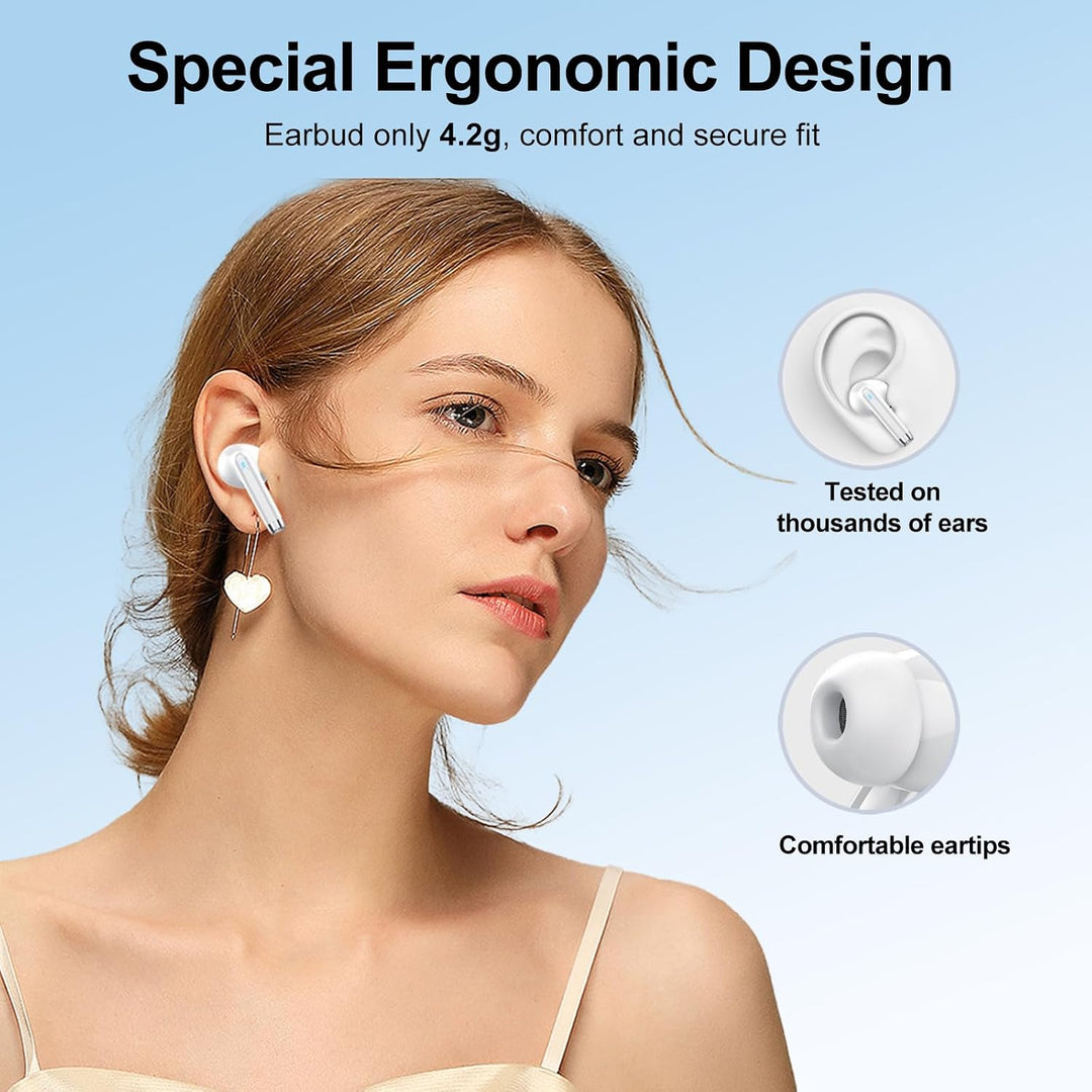 QXQ S26 Kopfhörer Kabellos Bluetooth 5.4 In Ear Noise Cancelling Headphones | Sport Kabellose Kopfhö