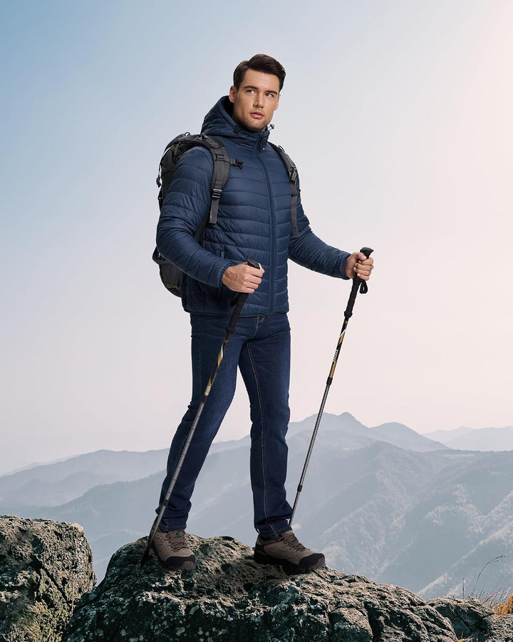 33,000ft Herren Leichte Steppjacke Outdoor Wasserbeständige Übergangsjacke Warme Winterjacke für Män