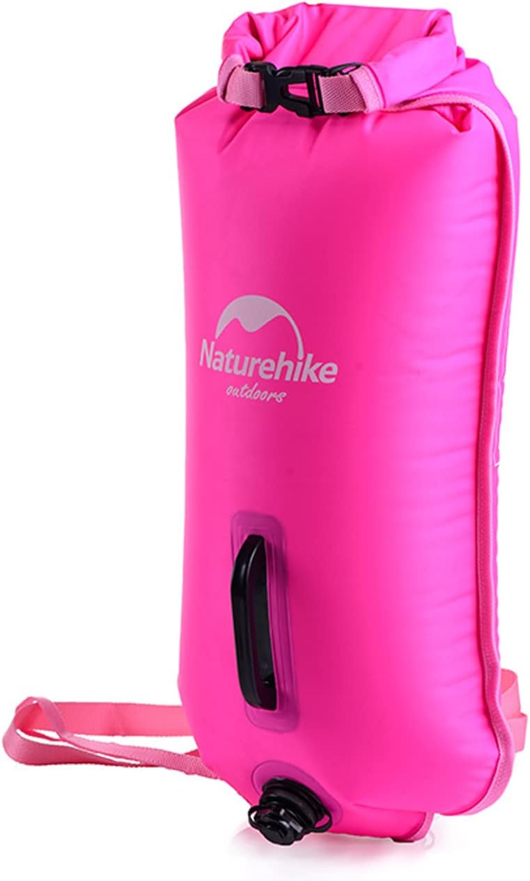 Naturehike Aufblasbarer Trockensack, 18L Wasserdichter Rucksack mit 2 Luftkammern für Open Water Sch
