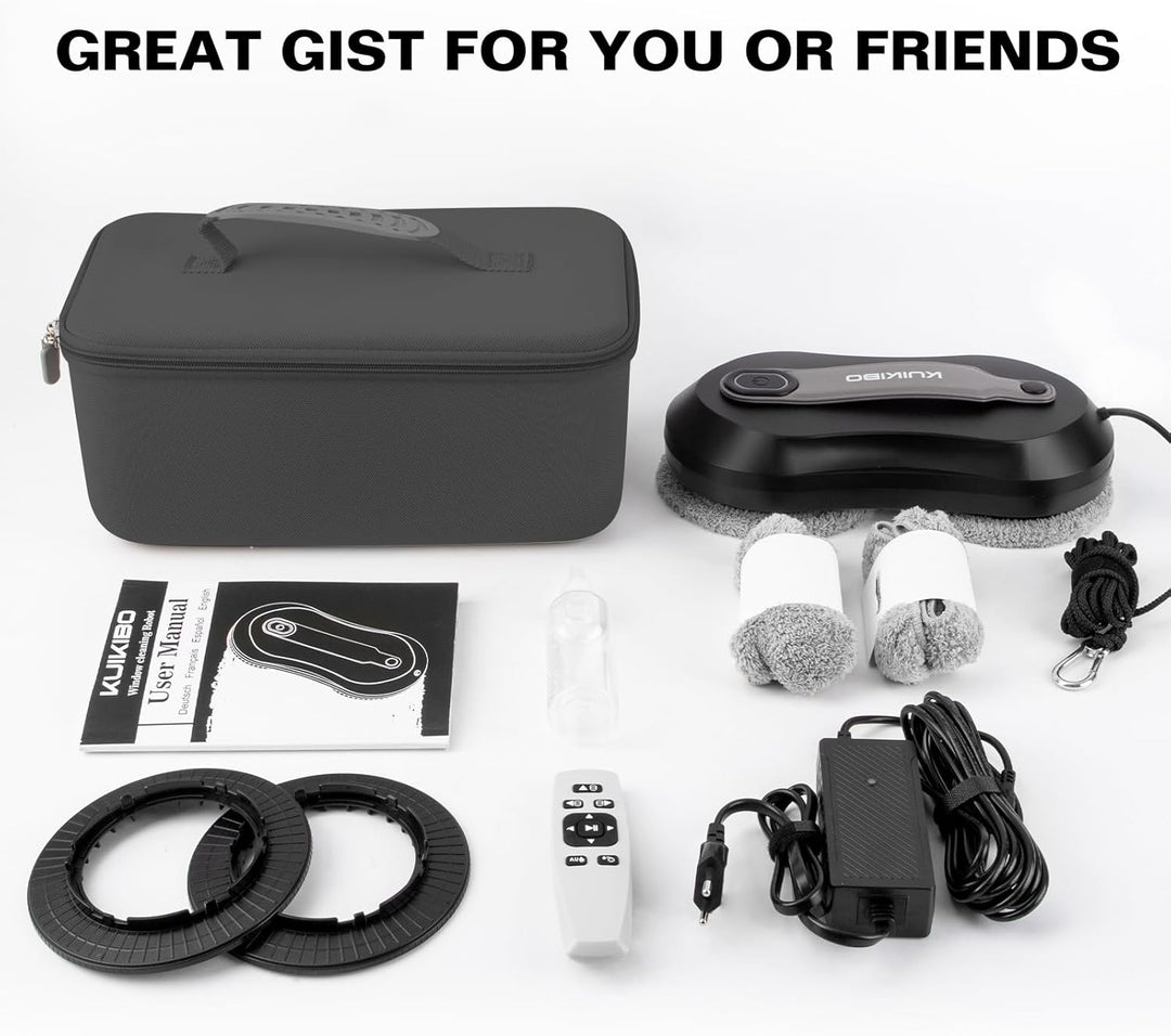 3500Pa Fensterputzroboter, Wenig Lärm Fensterroboter mit Sprühfunktion,Fensterreiniger Roboter Elekt