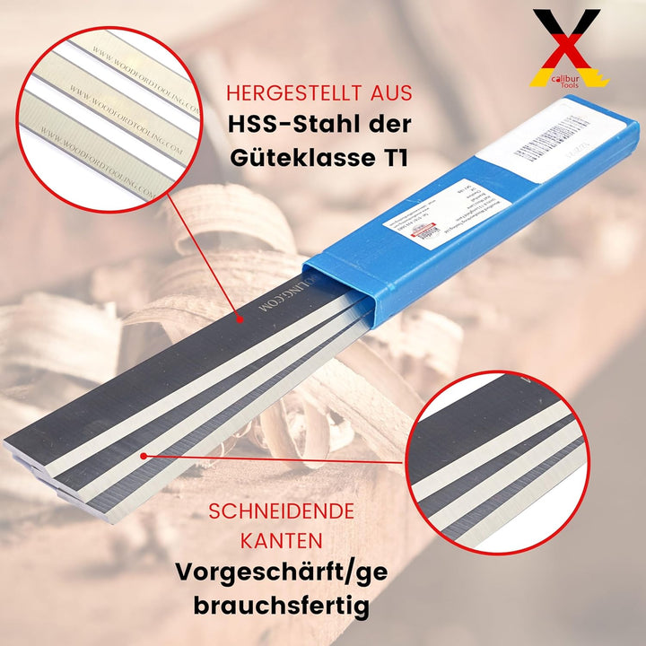 Für Scheppach HM1 HM2 HSS nachschleifbare Hobelmesser Klinge 260mm passt auch Scheppach HMS260, Sche