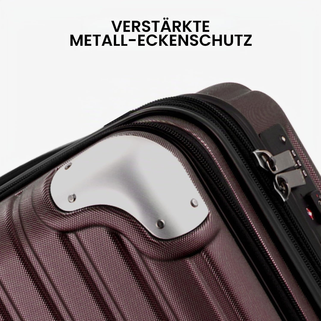 LEVEL8 Koffer Trolleys Leicht ABS+ PC Handgepäck Hartschalen-Koffer Trolley Rollkoffer Reisekoffer E